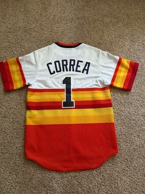 Houston Astros Carlos Correa Vintage Rainbow Jersey